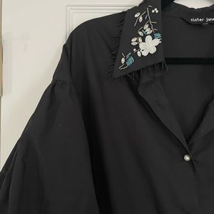 Black Sister Jane mini dress with beaded collar